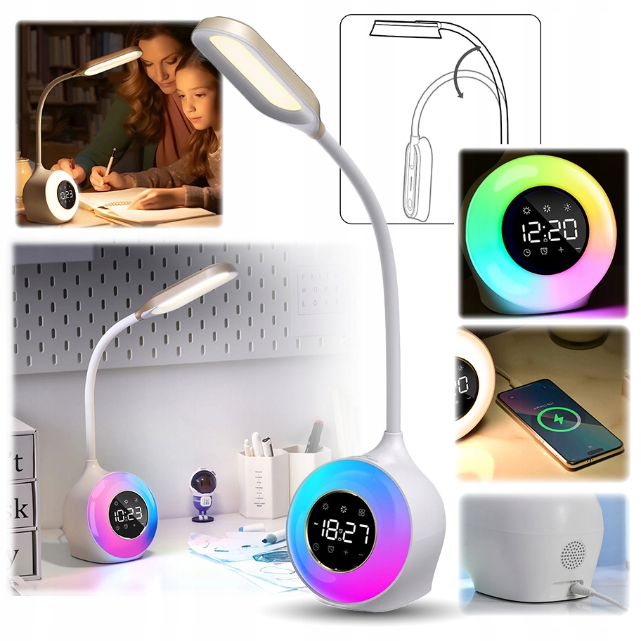 Stolní lampa noční lampa Led stolní lampa s nastavitelným Rgb podsvícením