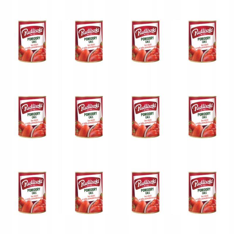 Pudliszki rajčata celé v rajčatovém džusu 400G X12