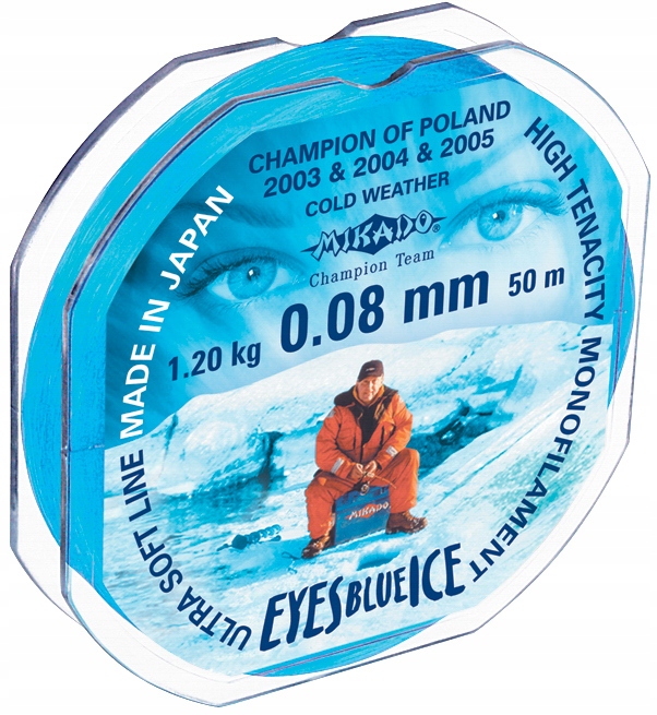 

Żyłka podlodowa Mikado Eyes Blue Ice 0,10mm 1,80kg