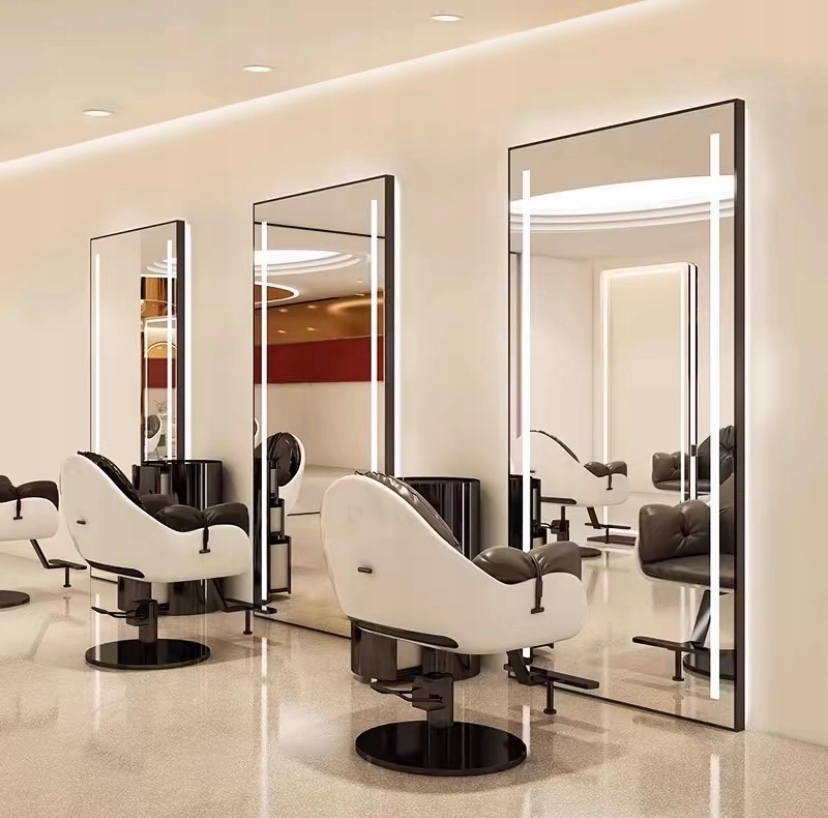 Kadeřnická konzola barberská zrcadlo kadeřnická 200x80 Led