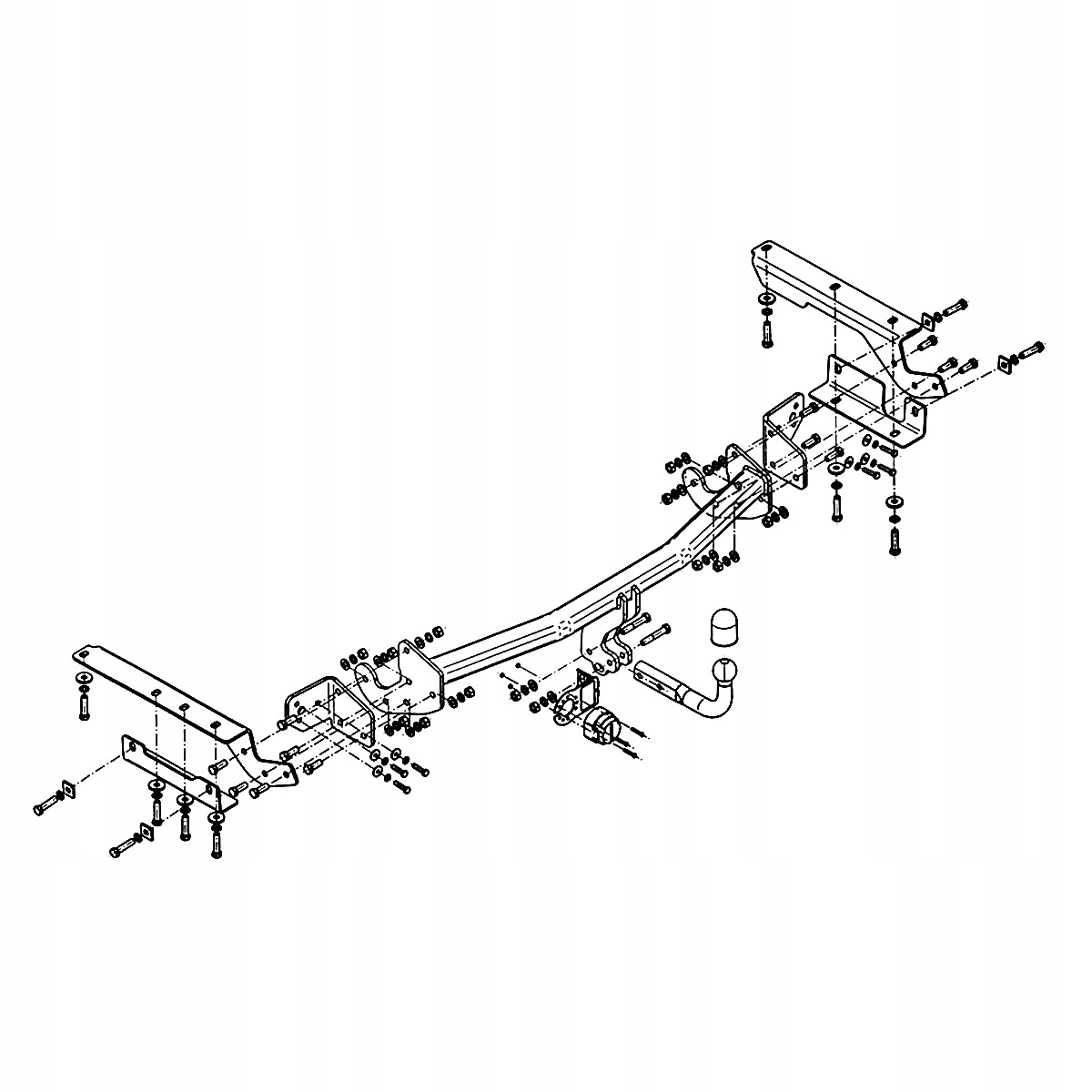 Hak holowniczy do Toyota RAV4 IV 4 XA40 SUV 13-15 MODUŁ 13 PIN GRATIS Nowy Producent Steinhof