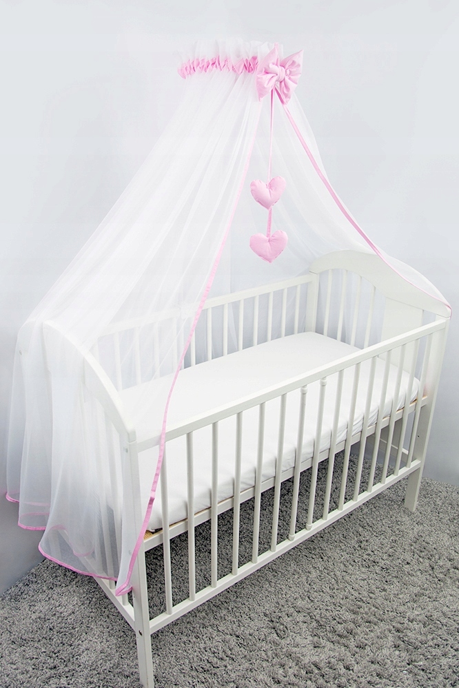 Moskitiera z tiulu RÓŻOWA Osłoni całe łóżeczko! Bohater brak