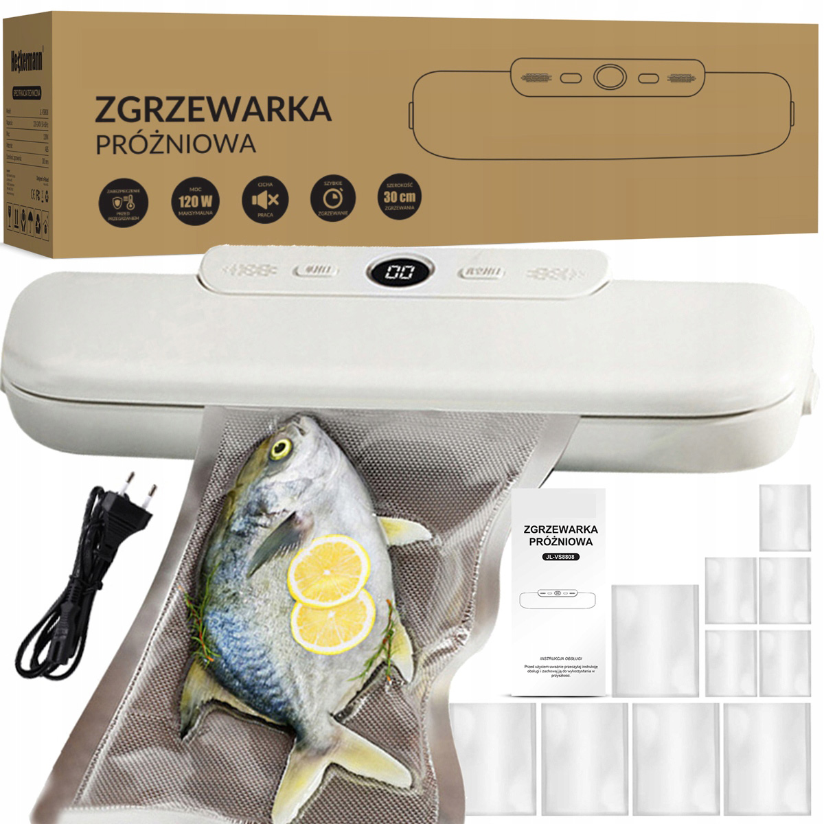 Vakuová Svářečka Pro Balení Potravin, Balicí Stroj 120 W Fólie