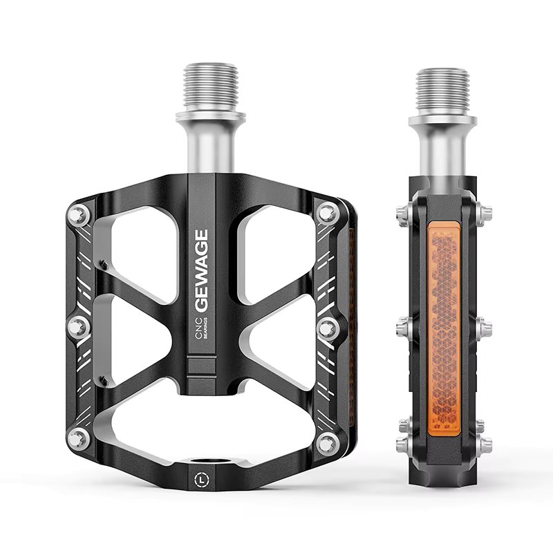 Lekkie Pedały Rowerowe Platformowe Aluminiowe Łożyska Maszynowe Gewage 277g