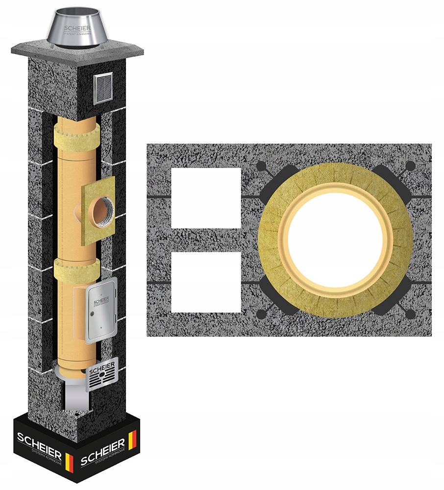 Keramický systémový komínový systém KW2 fi 160 9 m Standard 36x54