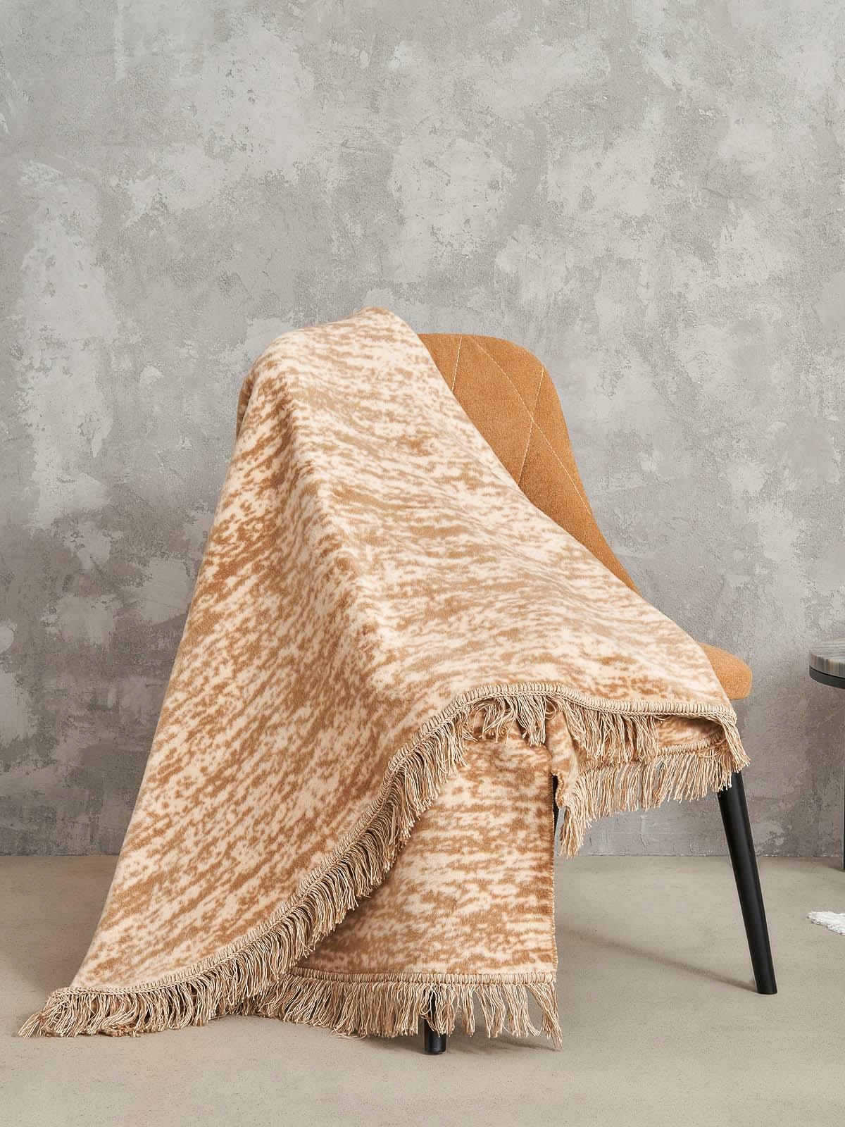 Akrylová bavlněná deka 150x200 2145/2 Teplý beton béžová přikrývka Sg