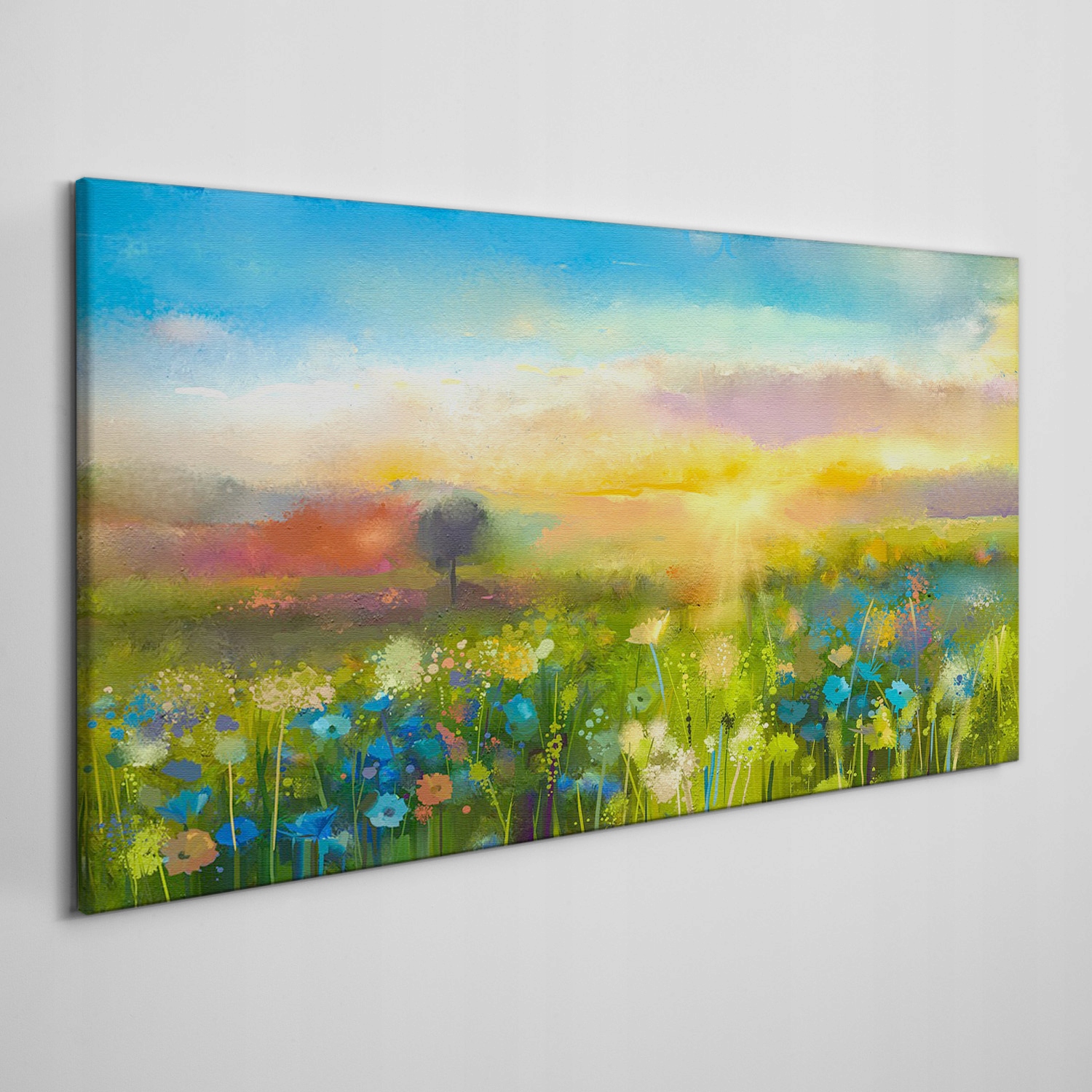 

Obraz na płótnie Kwiaty zachód słońca 100x50 cm