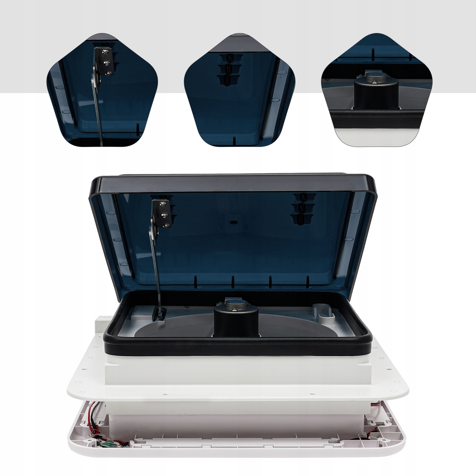 OKNO WENTYLATOR WYCIąGOWY RV ZE śWIATłAMI LED Stan opakowania oryginalne