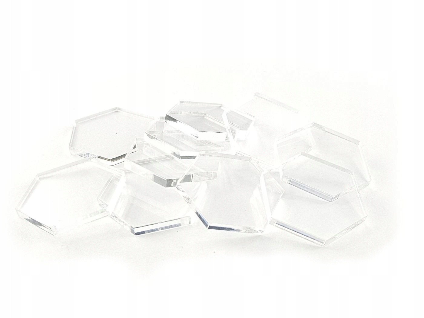 

Podstawki pod figurki, bezbarwne, Hex 30 mm (10)