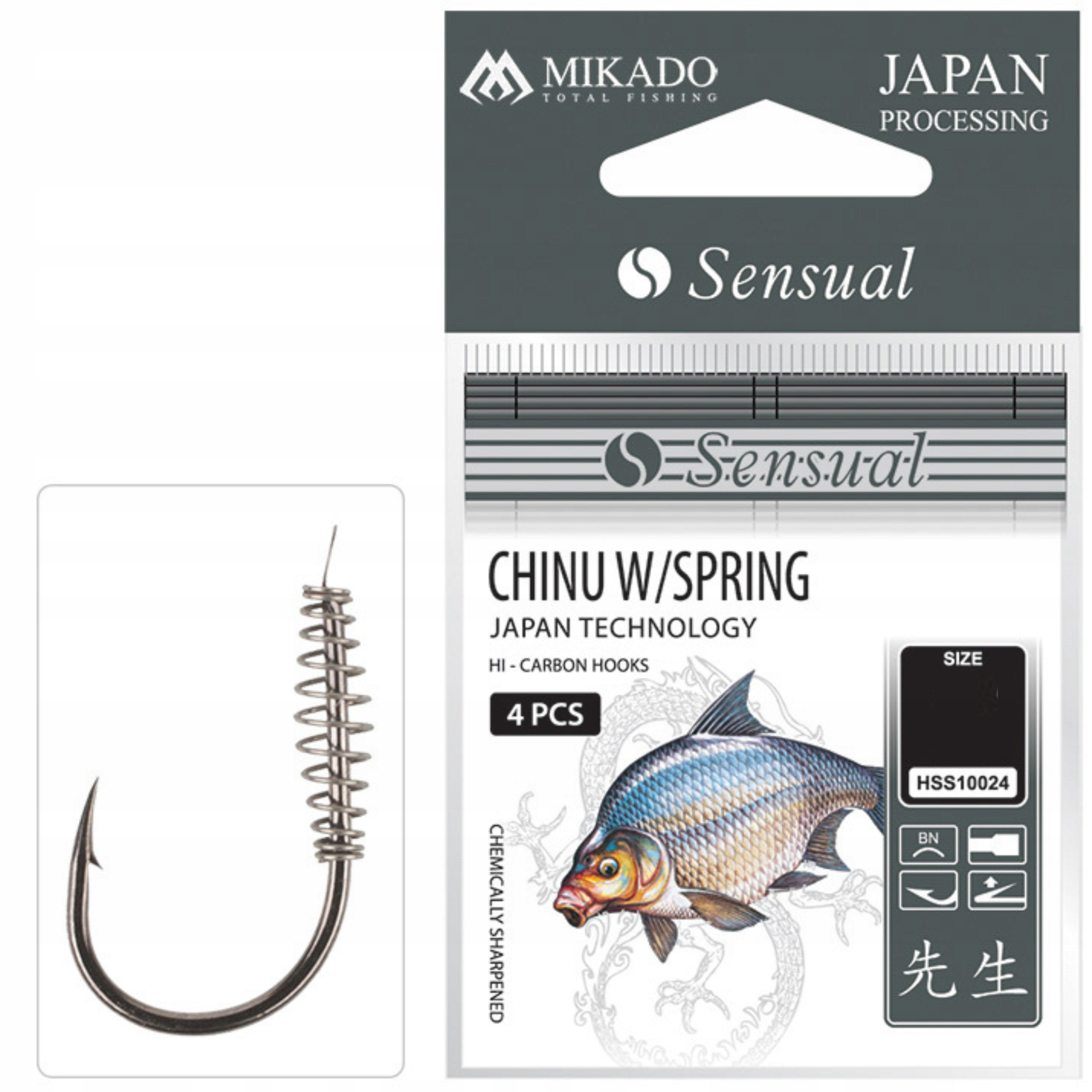 

Haczyki Mikado Sensual Chinu Ze Sprężynką nr 4
