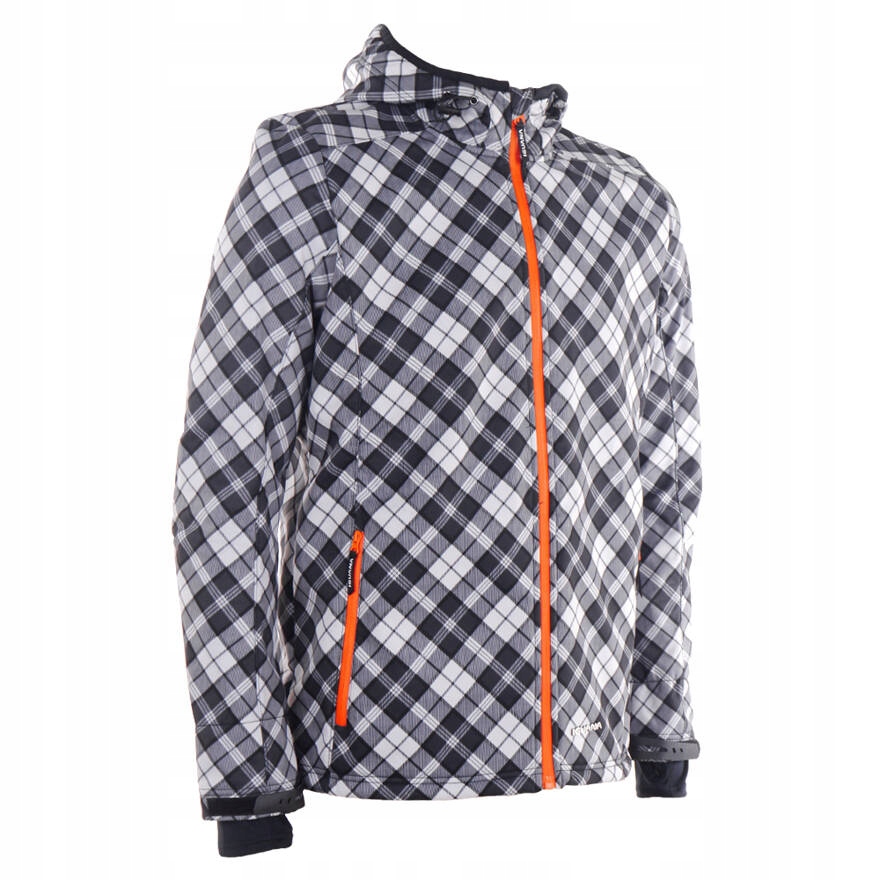 Kurtka softshell outdoor trekkingowa przeciwdeszczowa z kapturem polar