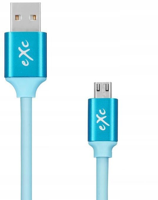 Kabel USB eXc micro USB B(M) 5-pin, 0,9m niebieski