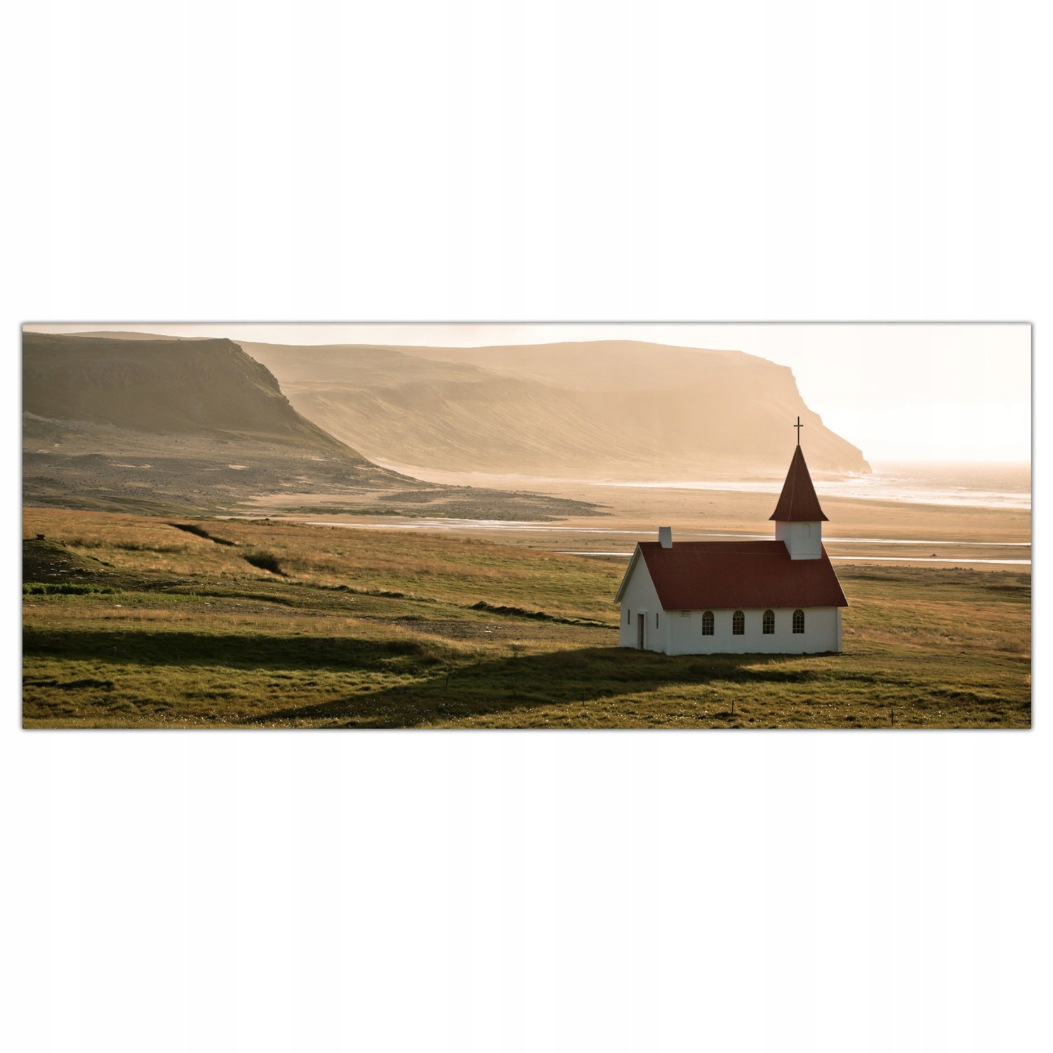 

Obraz na szkle Foto Kościół Wybrzeże Morze 125x50