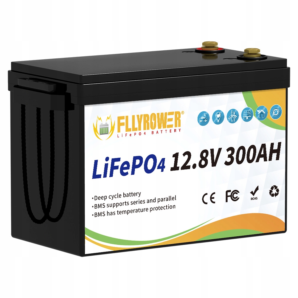 Akumulator Litowo-żelazowo-fosforanowy 12V 300 Ah Bms LiFePO4