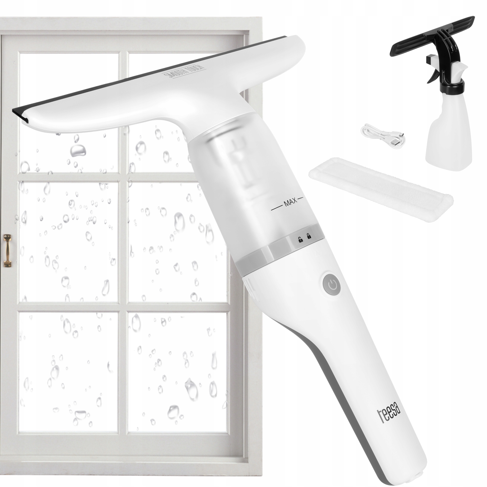 Myjka do mycia okien szyb lekka mocna akumulatorowa zestaw Teesa