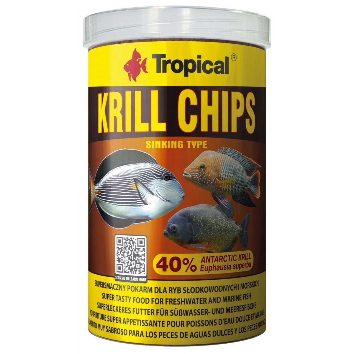 Levně Tropical Krillové Chipsy 1000 ML/500 G