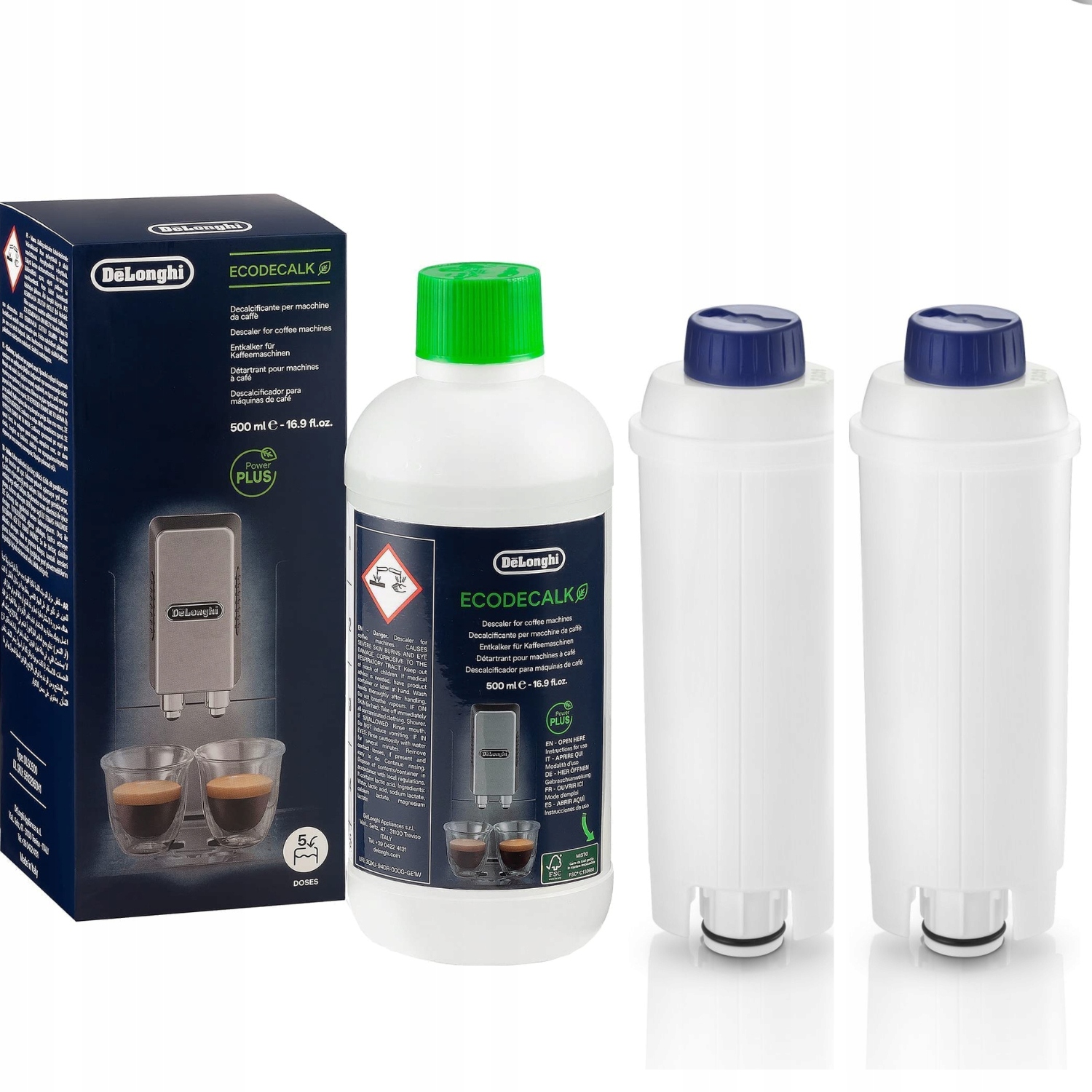 Zestaw Do Delonghi Filtr Aqualogis AL-S002 2szt, Odkamieniacz EcoDecalk