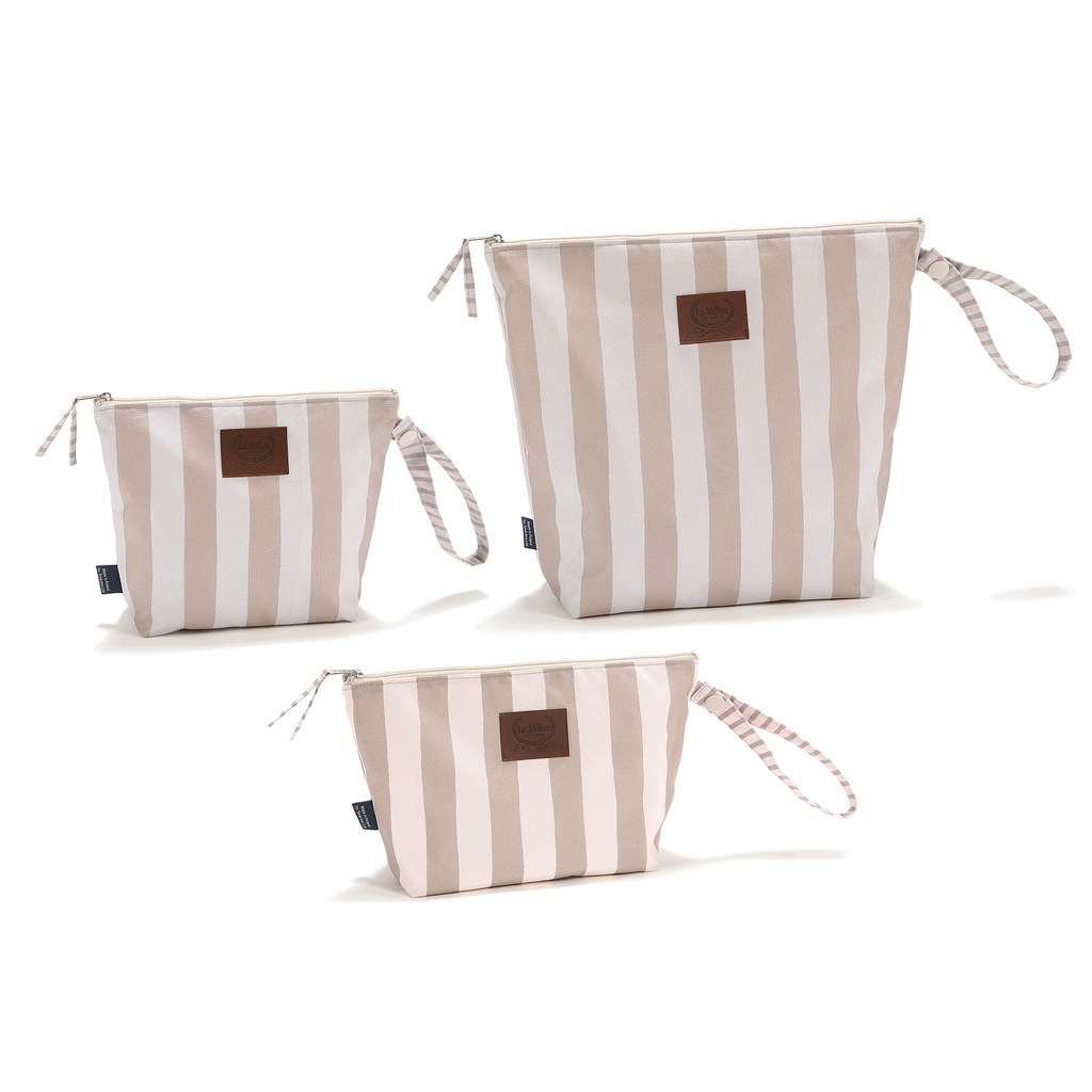 La Millou Sada kosmetických taštiček Stripes Beige