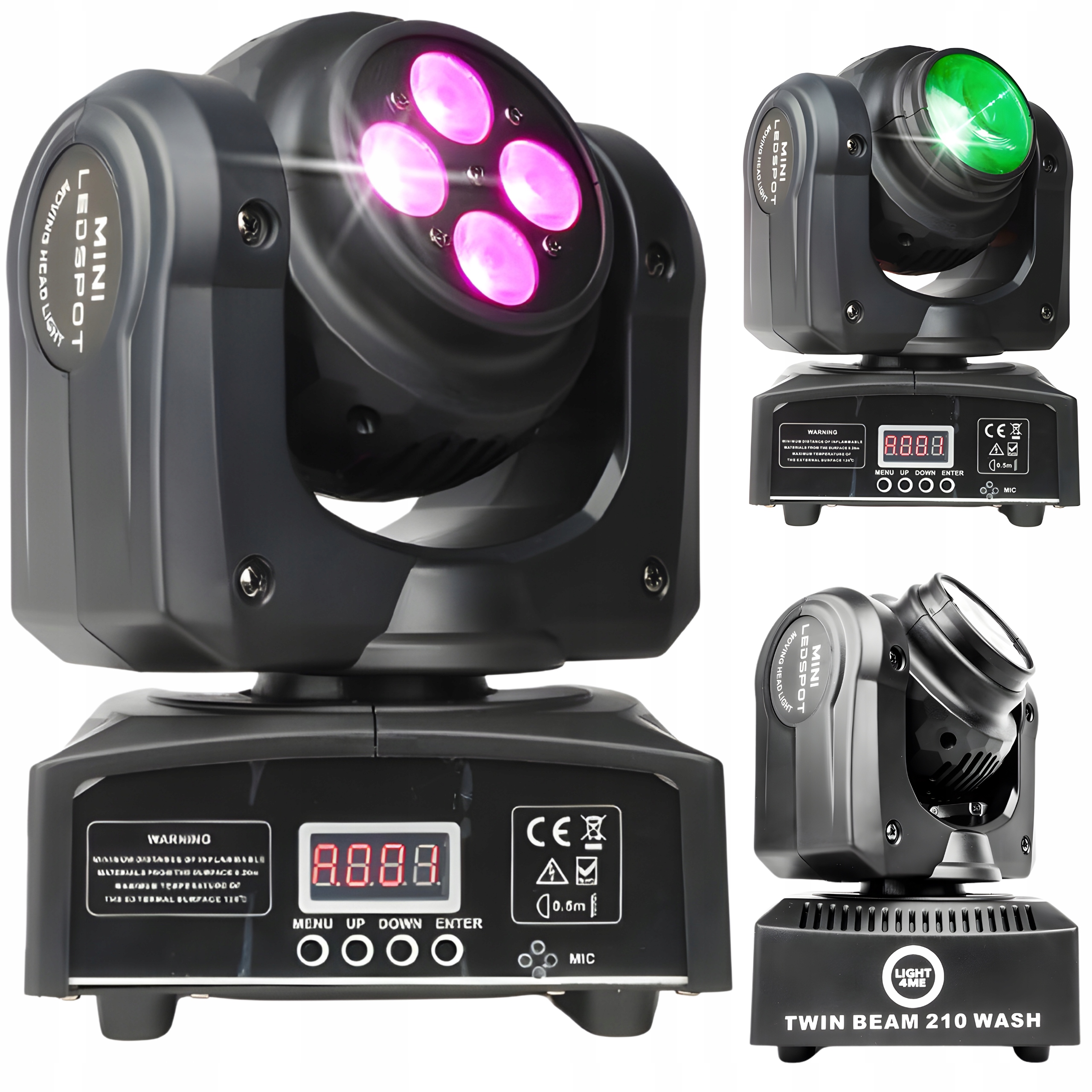 Pohyblivá Obojstranná Mini Hlava Led LIGHT4ME Twin Beam 210 Wash