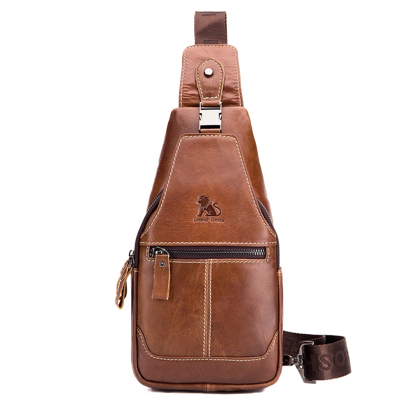 Skórzany TORBA NA RAMIĘ MĘSKA NERKA PLECAK