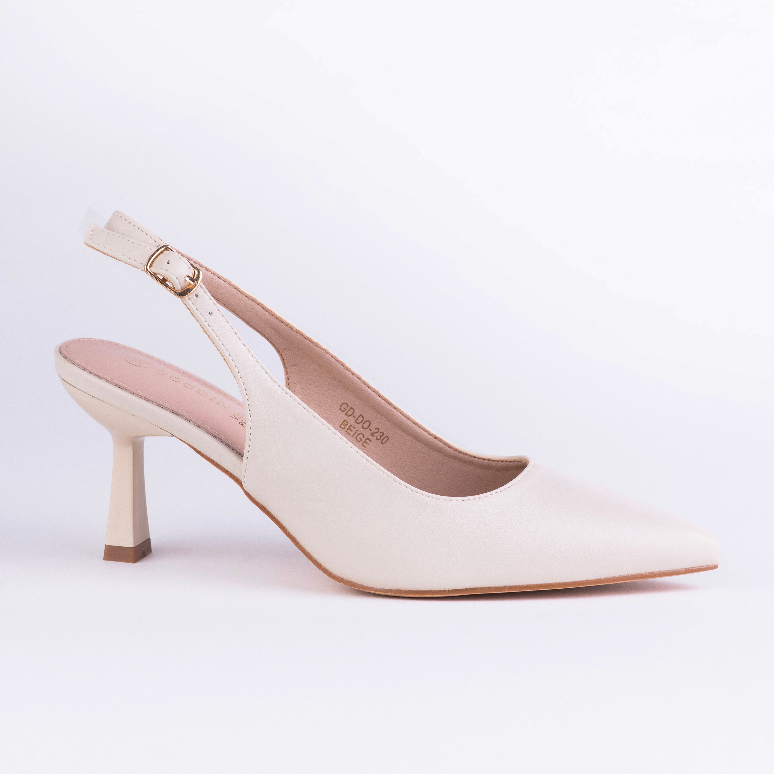 Dámské elegantní lodičky Goodin GD-DO-230 klasika kůže špice krém béžová 39