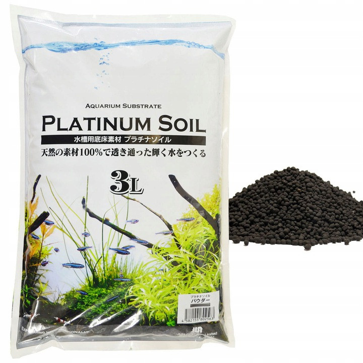 Černý Aktivní Substrát Pro Akvarijní Rostliny Granulát Pro Rostliny Soil 3L