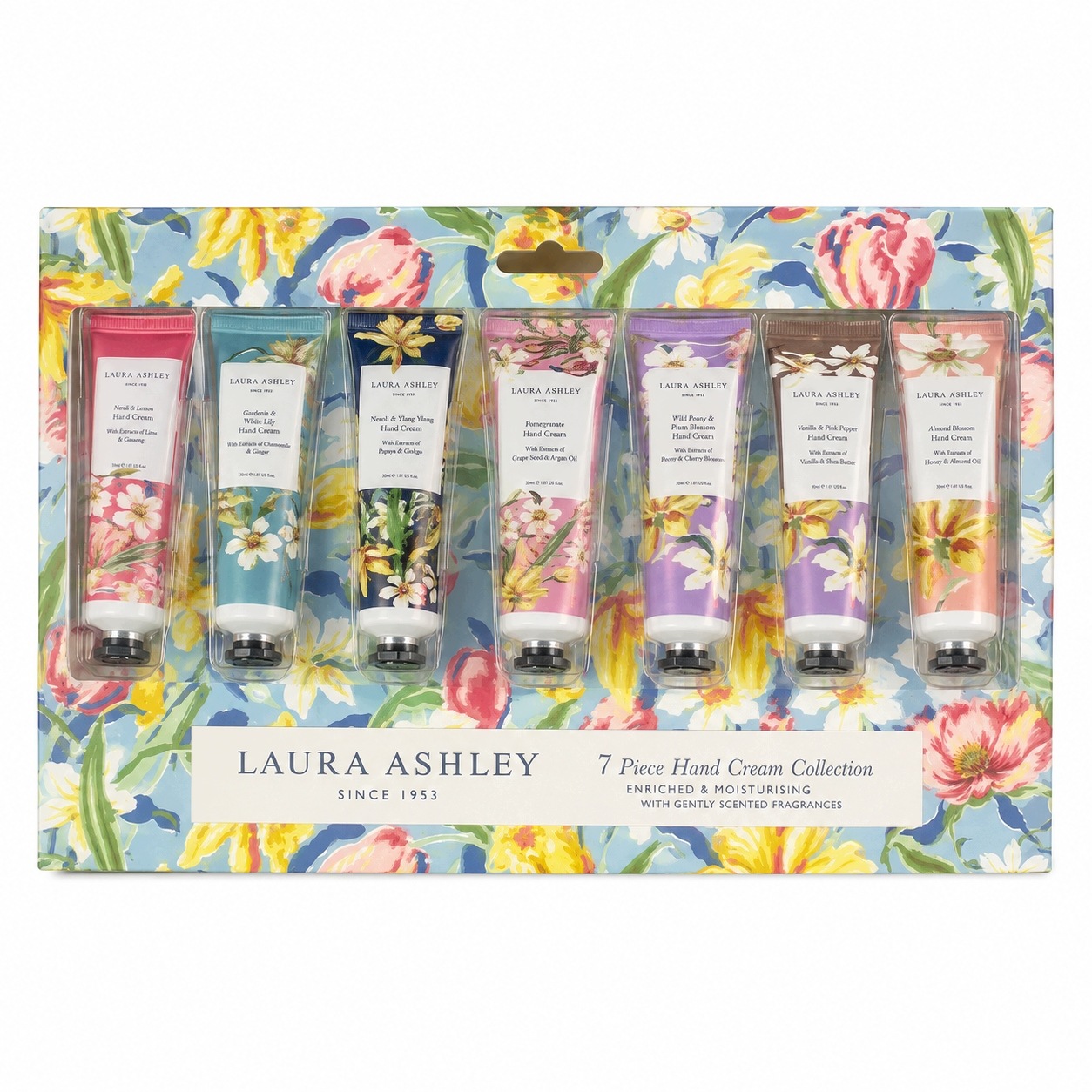 Laura Ashley zestaw 7 kremów do rąk kwiatowe zapachy 7 × 30 ml