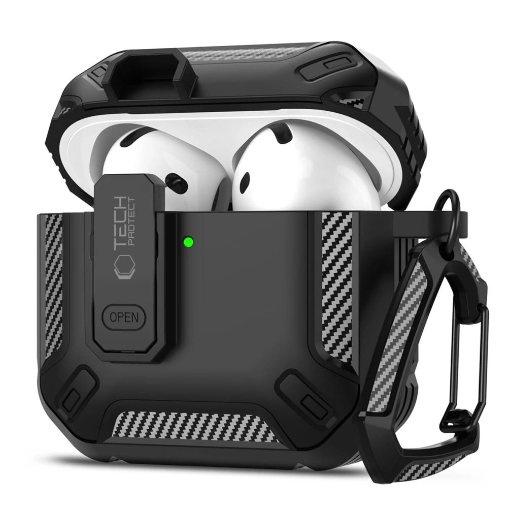Etui Tech-Protect Carbonox Case na AirPods 4 czarne