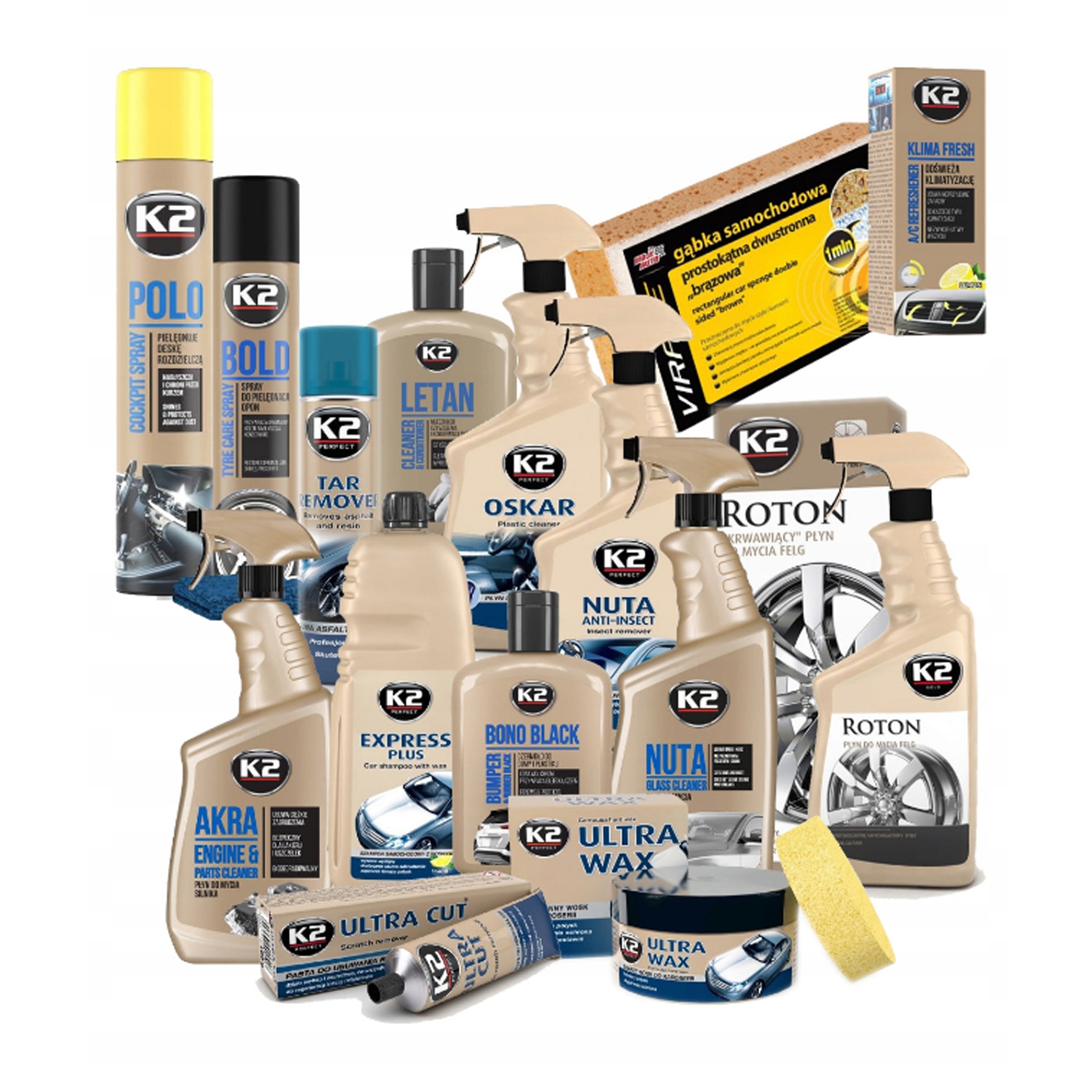 K2 Sada Kosmetických Přípravků Do Auta, Kožené Čalounění