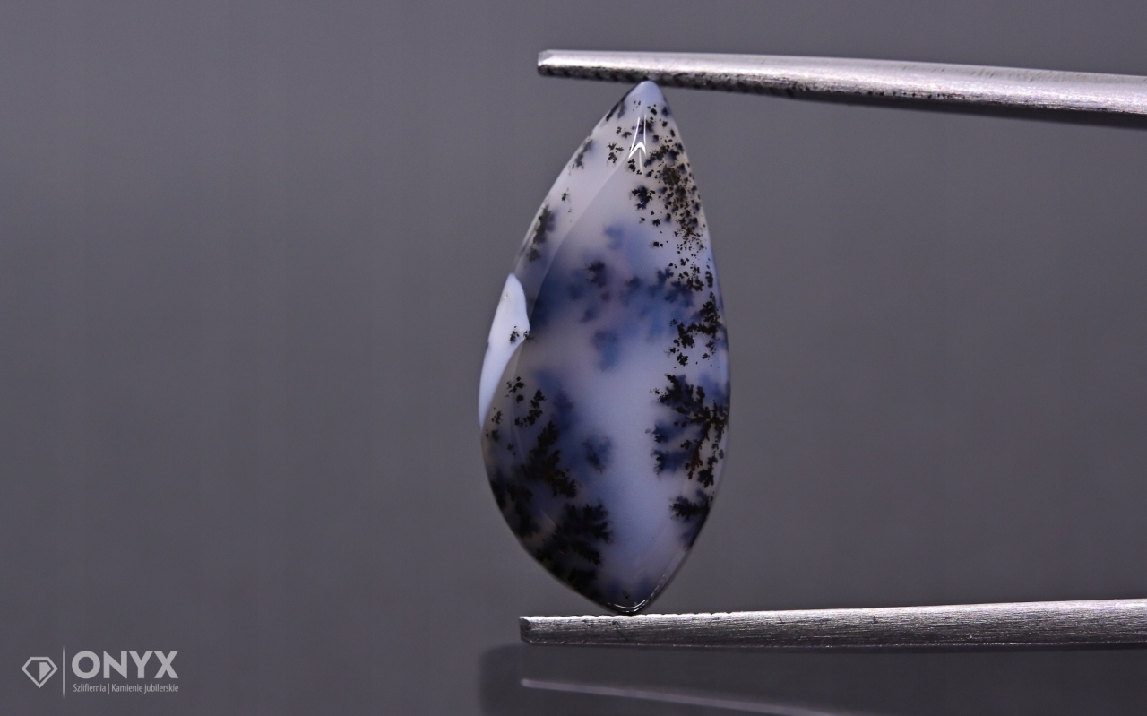 Dendritový achát z Turecka kabošon nepravidelný 20x