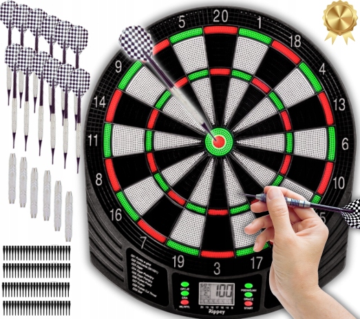 Dart Elektronický Terč Pro Hru Letky Šipky Fort Dárek Sada 12 Šipek