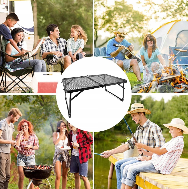 STOLIK SKŁADANY TURYSTYCZNY KEMPINGOWY STOLIK OGRODOWY BIWAKOWY ALUMINIOWY Materiał stelaża aluminium