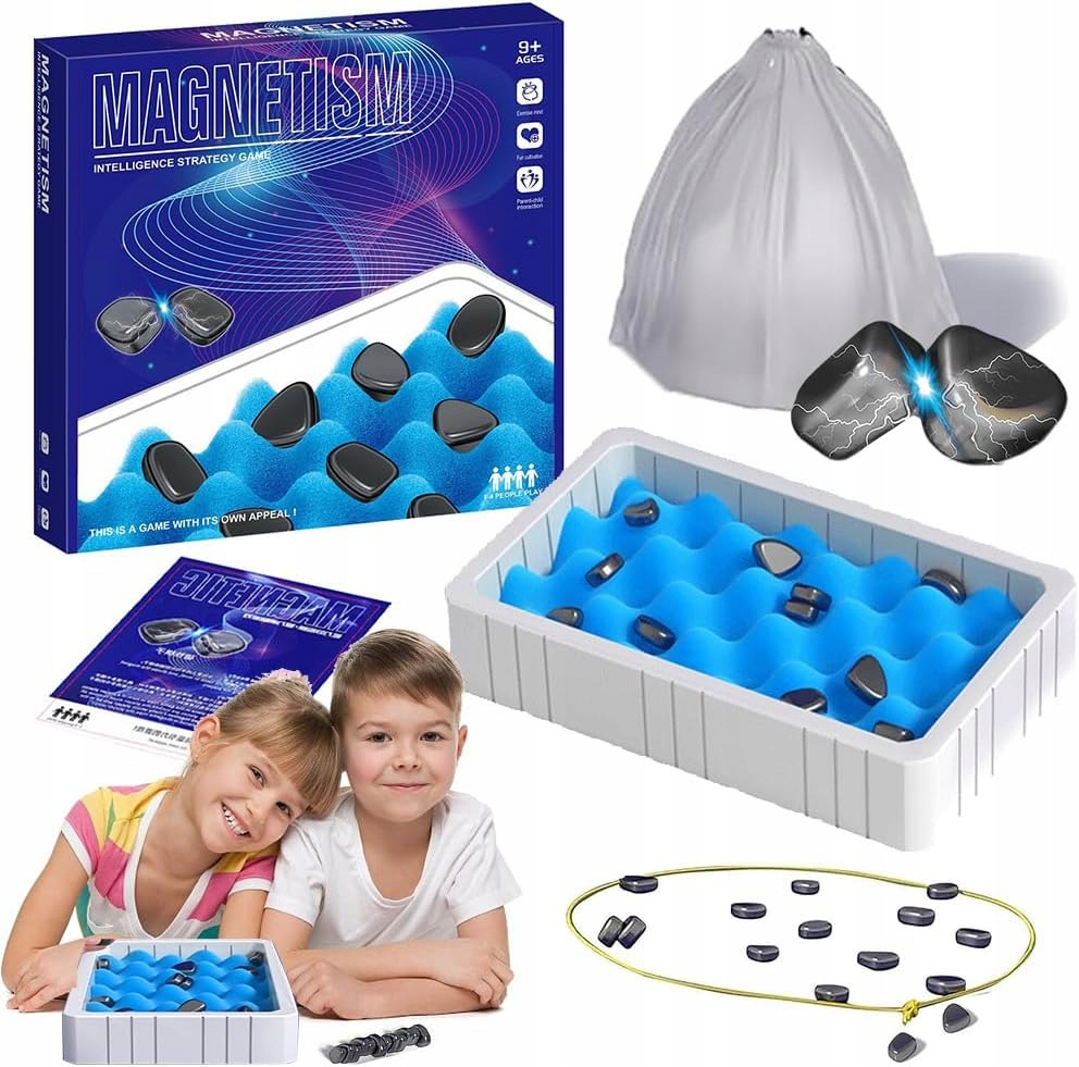 Magnetyczna Gra W Szachy Edukacyjna Kamienie Magnetyczne 30 Plansza 2w1