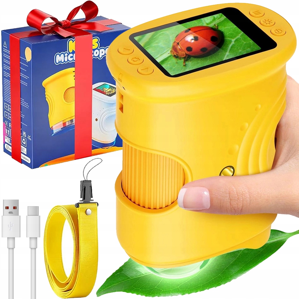 Digitální Led Mikroskop S Kamerou A Obrazovkou Hd Usb 2MP 1000X Vzdělávací Sada