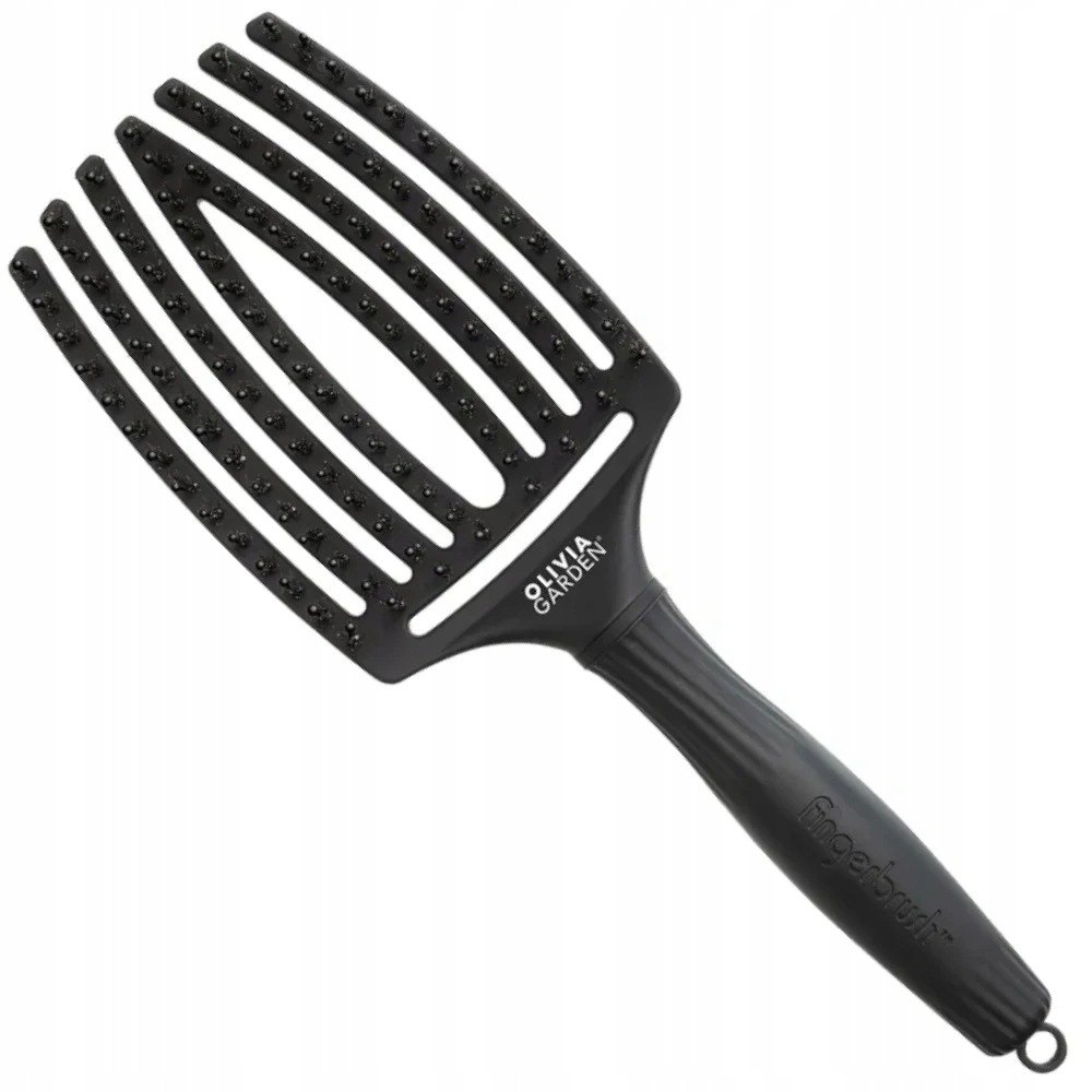 Olivia Garden FingerBrush Combo Kartáč na vlasy Full Black velký