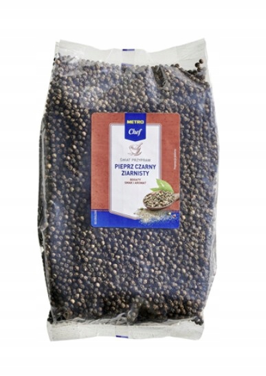 Metro Chef Pepř černý zrnitý 6 x 1 kg koření velké balení