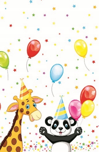 OBRUS PAPIEROWY jednorożec unicorn 120x180cm Kolor biały