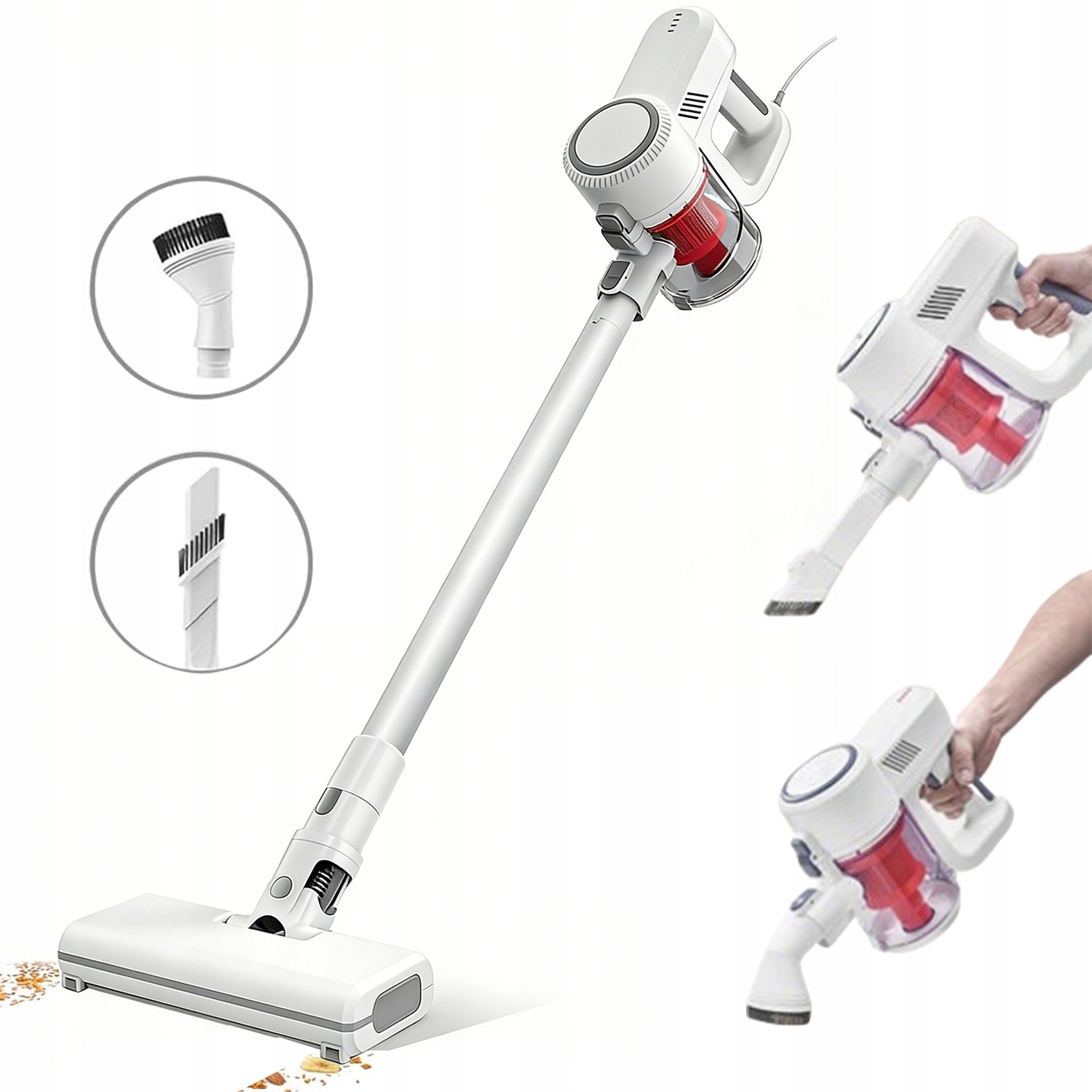 Tyčový vysávač s káblom 600 W – na domáce použitie, na tvrdé podlahy a koberce