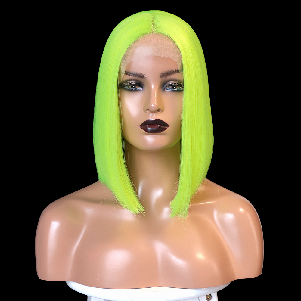 Fosforová mikádo paruka Georgia se síťkou (lace front)