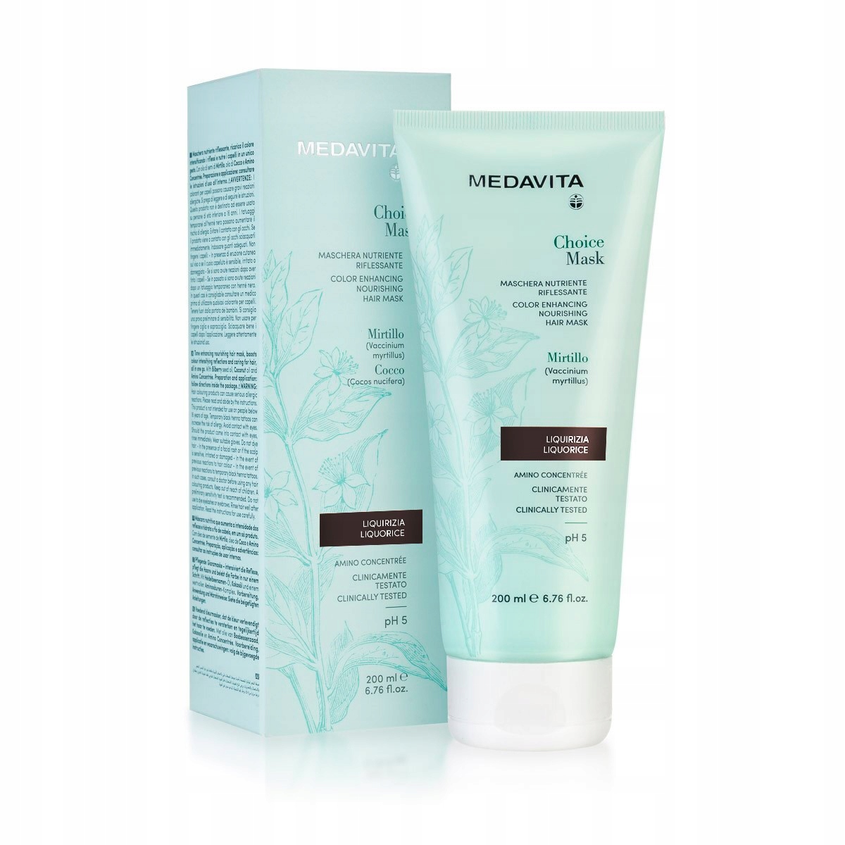 Medavita Choice Mask Castano Freddo 200 ml barvicí maska na vlasy