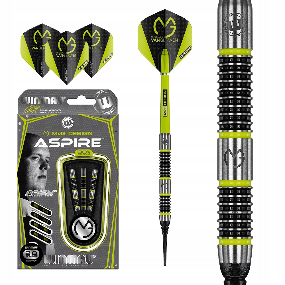 Šipky Winmau Mvg Michael Van Gerwen Aspire 80% 20 G Soft