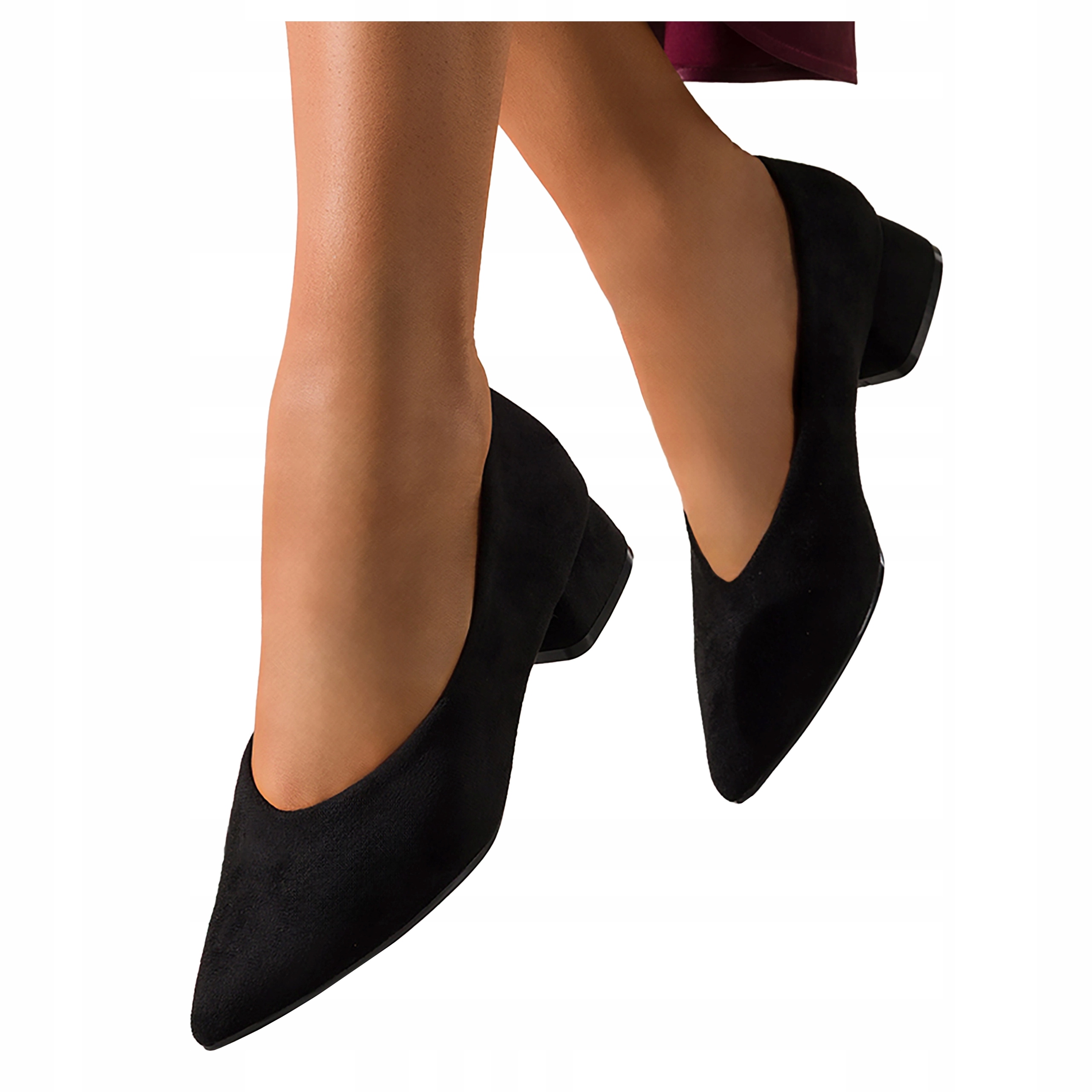 Černé Baleríny Dámské Elegantní Módní Pohodlné Nízké Podpatky Lehké velikost 38