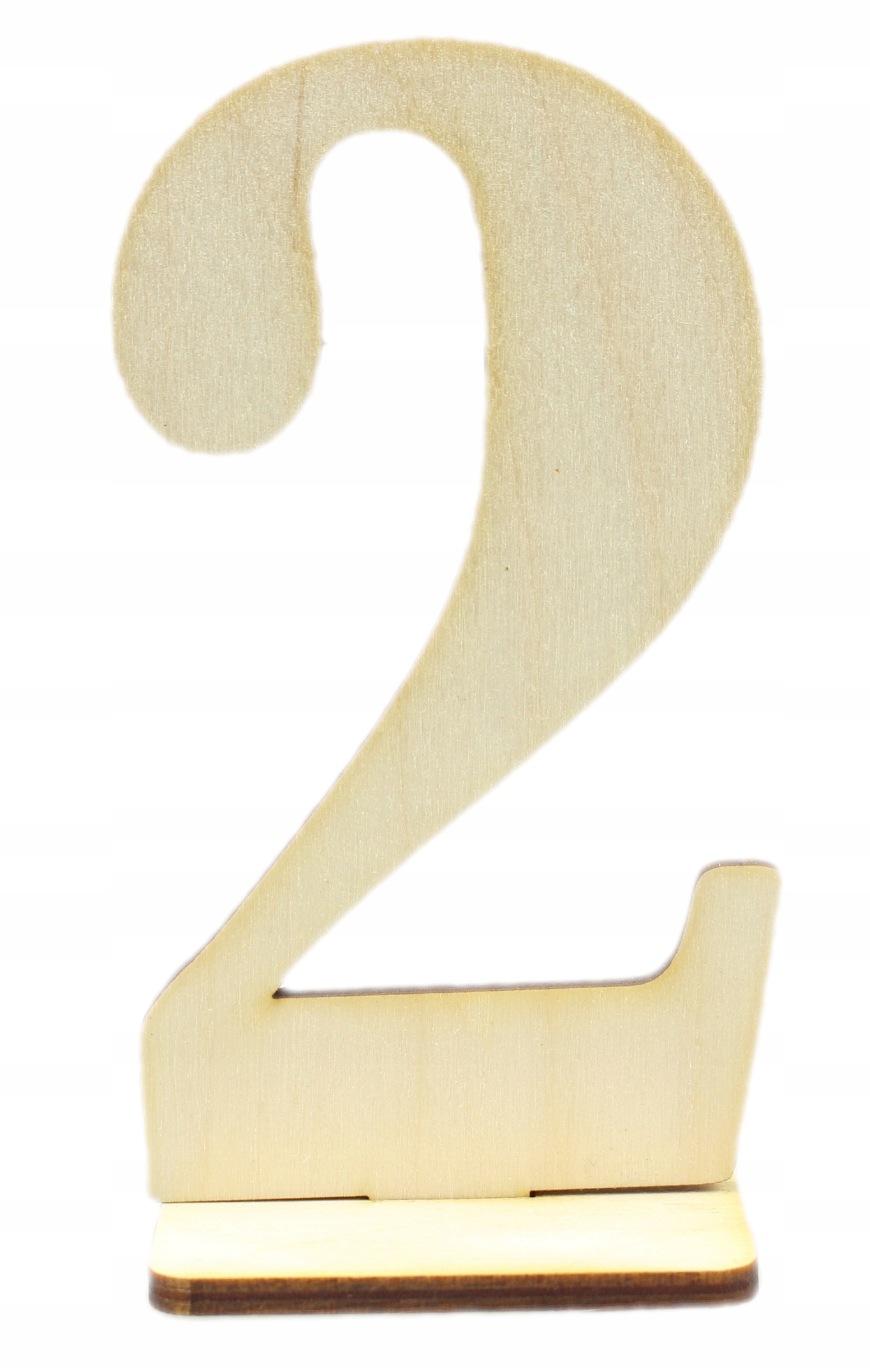 

Numer Na Stół, Cyfra "2" Drewniana, Stol