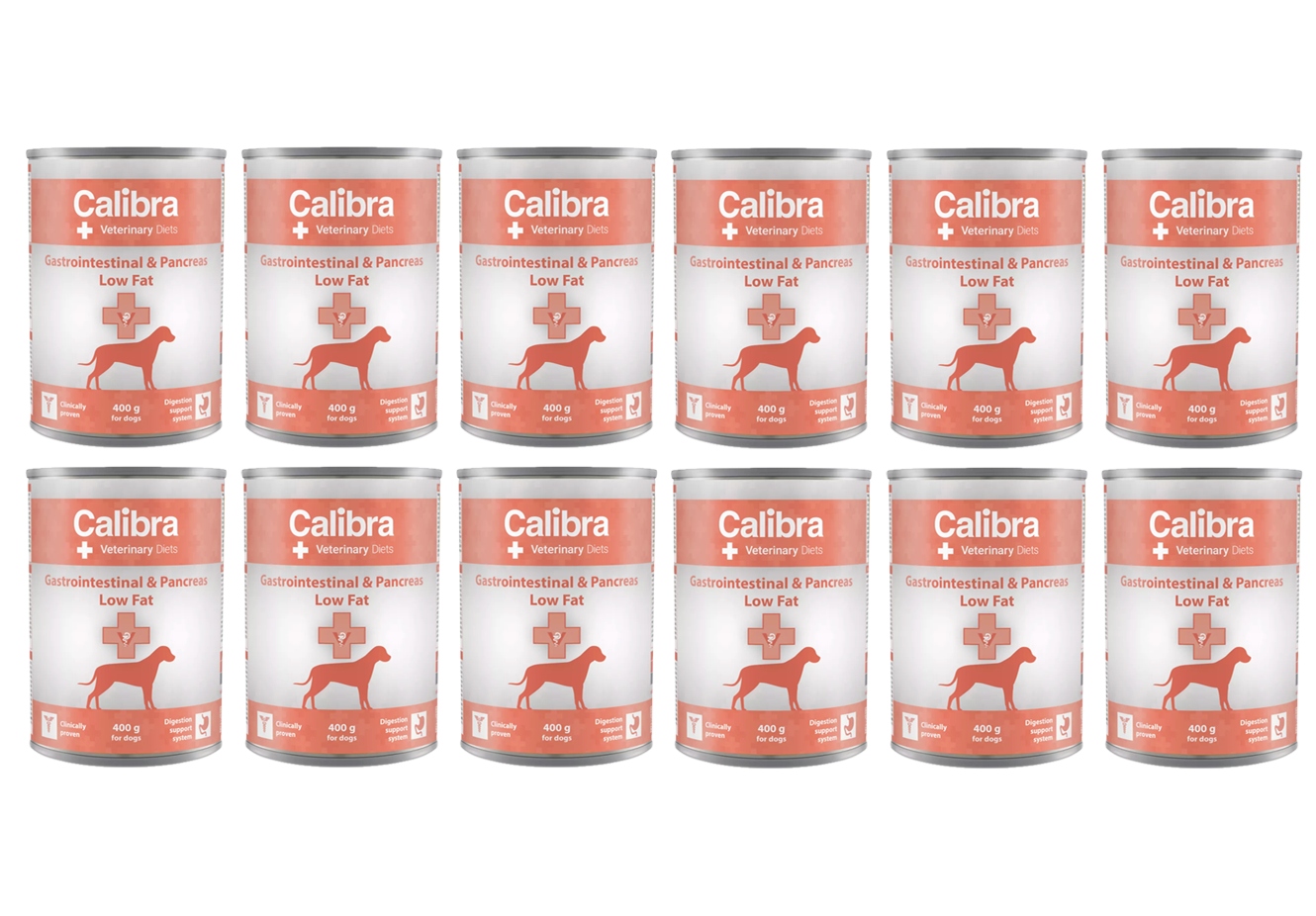Levně Calibra Veterinary Diet Pes Gastrointestinal Low Fat Plechovka 12 x 400 g