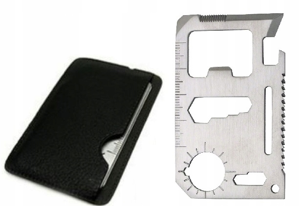 Karta Przetrwania Survival Card Multitool 11w1 Nóż Otwieracz – Etui