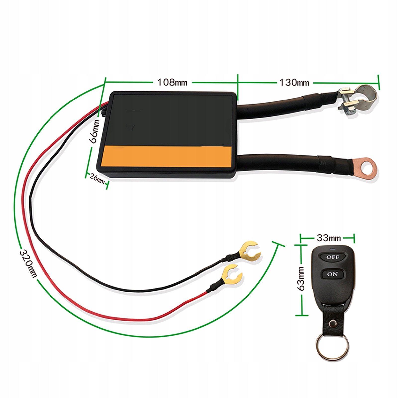 WYŁĄCZNIK AKUMULATORA SAMOCHODOWEGO Z PILOT Producent części 3F Quality