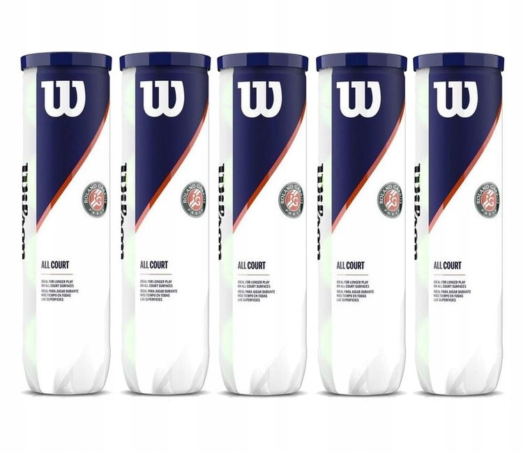 Tenisové míčky Wilson Roland Garros All Court Komplet 5 x 4 ks