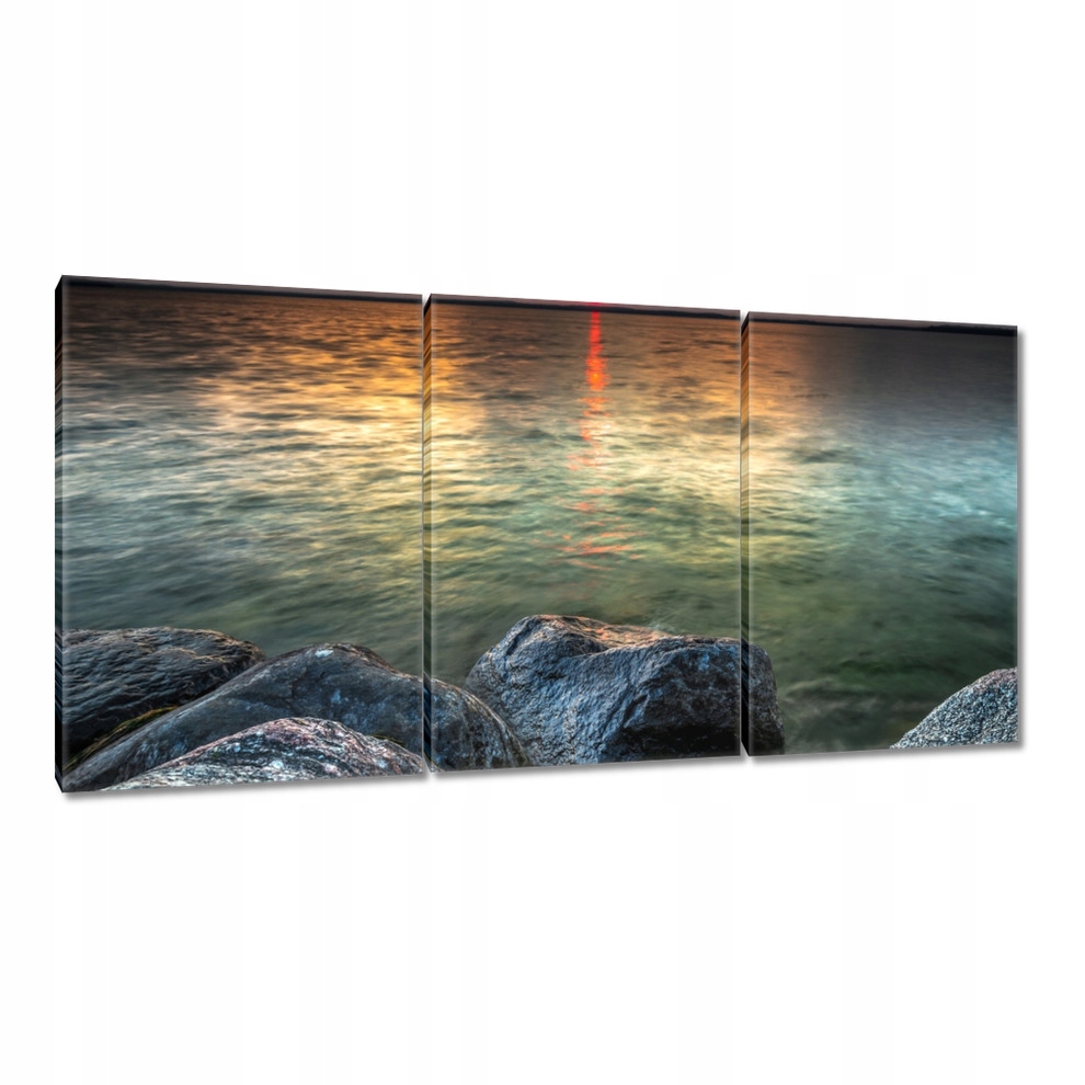 

Obrazy 120x60 Skały Morze Słońce