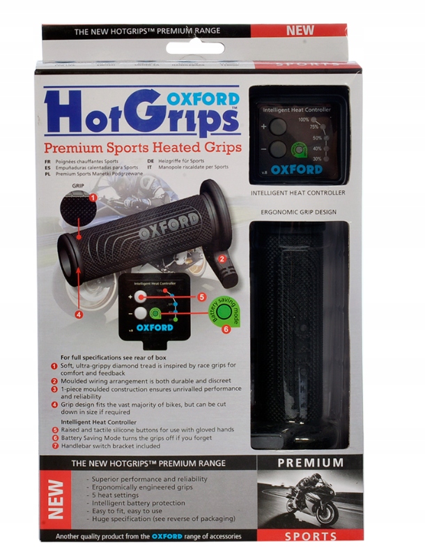 

Podgrzewane Manetki Oxford Hotgrips Premium Sport