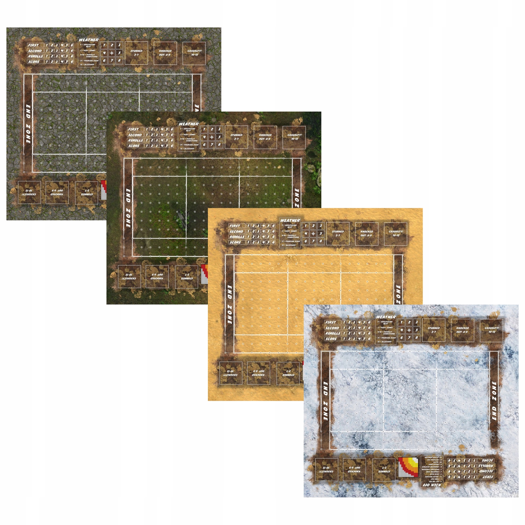 MATA GUMOWA BLOOD BOWL 7 WZORÓW 81x73 CM